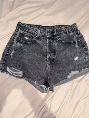 Black Jean shorts